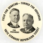 HOOVER & CURTIS JUGATE IOWA COATTAIL-TURNER FOR GOVERNOR MIRROR.