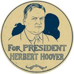 "FOR PRESIDENT HERBERT HOOVER" PORTRAIT LICENSE ATTACHMENT.