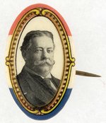 WILLIAM HOWARD TAFT OVAL RWB PORTRAIT BUTTON.