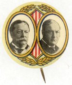 TAFT & SHERMAN SHIELD AND LAUREL WREATH JUGATE DESIGN BUTTON.