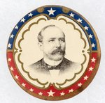 ALTON PARKER RED, BLUE, & GOLD STAR DESIGN PORTRAIT BUTTON.