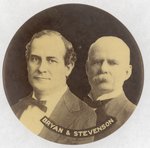 "BRYAN & STEVENSON" SEPIA PORTRAIT BUTTON.