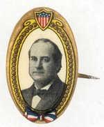 BRYAN SHIELD & BOW OVAL PORTRAIT BUTTON.