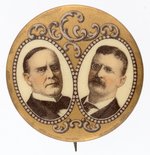 MCKINLEY & ROOSEVELT GOLD FILIGREE JUGATE BUTTON.