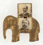 MCKINLEY & HOBART MECHANICAL ELEPHANT JUGATE PINBACK.