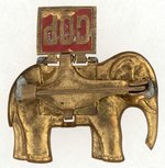 MCKINLEY & HOBART MECHANICAL ELEPHANT JUGATE PINBACK.