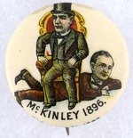 MCKINLEY IN PRESIDENTIAL CHAIR SITTING ON BRYAN BUTTON HAKE #3279.