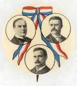 MCKINLEY, ROOSEVELT, O'DELL NEW YORK COATTAIL TRIGATE BUTTON.