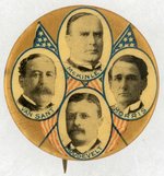 MCKINLEY, ROOSEVELT, VAN SANT, MORRIS MINNESOTA COATTAIL BUTTON.