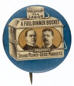 MCKINLEY ROOSEVELT FULL DINNER BUCKET 7/8" JUGATE BUTTON.