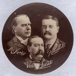 MCKINLEY, ROOSEVELT, VAN SANT MN COATTAIL TRIGATE BUTTON.