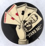 THEODORE ROOSEVELT "STAND PAT" 1904 CLASSIC BUTTON HAKE #95.