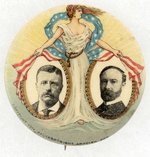 ROOSEVELT & FAIRBANKS STANDING LADY LIBERTY JUGATE BUTTON.