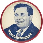 "WENDELL L. WILLKIE" TIN PORTRAIT TRAY.