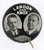 "LANDON AND KNOX" REAL PHOTO JUGATE BUTTON.
