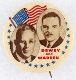 DEWEY & WARREN CLASSIC FLAG DESIGN JUGATE BUTTON.