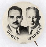 DEWEY & WARREN REAL PHOTO JUGATE BUTTON.