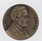 CALVIN COOLIDGE METAL PROFILE PORTRAIT STUD.