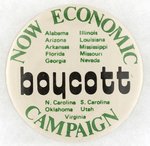 "NOW ECONOMIC BOYCOTT CAMPAIGN" BUTTON.