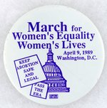 MARCH FOR WOMEN 1989 SINGLE-DAY EVENT BUTTON.