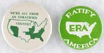 PAIR OF ERA BUTTONS FEATURING OUTLINE OF UNITED STATES.