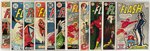 FLASH SILVER AND BRONZE AGE LOT OF 13 COMIC ISSUES.