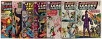 JUSTICE LEAGUE OF AMERICA SILVER AGE LOT OF NINE COMIC ISSUES.