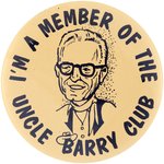 GOLDWATER RARE I'M A MEMBER OF THE UNCLE BARRY CLUB 1964 BUTTON.