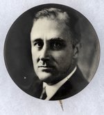 BOLD FRANKLIN ROOSEVELT REAL PHOTO YOUTHFUL PORTRAIT BUTTON.