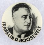 "FRANKLIN D. ROOSEVELT" SKETCH PORTRAIT BUTTON.
