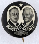 ROOSEVELT GARNER BW JUGATE W/STAR BUTTON.