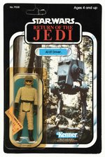 STAR WARS: RETURN OF THE JEDI (1983) - AT-ST DRIVER 77 BACK-A CARDED ACTION FIGURE.