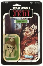 STAR WARS: RETURN OF THE JEDI (1983) - CHIEF CHIRPA 65 BACK-B CARDED ACTION FIGURE.