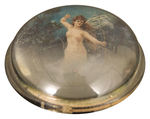 "FLEISCHMAN" ROSES NUDE GLASS PAPERWEIGHT.