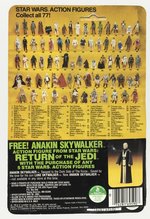 STAR WARS: RETURN OF THE JEDI (1984) - HAN SOLO (IN TRENCH COAT) 77 BACK-B CARDED ACTION FIGURE.