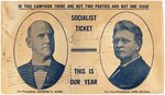 DEBS & SEIDEL SOCIALIST TICKET THIS IS OUR YEAR 1912 JUGATE LETTER COVER.