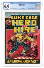 HERO FOR HIRE #1 JUNE 1972 CGC 6.0 FINE (FIRST LUKE CAGE & DIAMONDBACK).