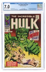 INCREDIBLE HULK #102 APRIL 1968 CGC 7.0 FINE/VF.