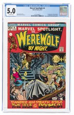 MARVEL SPOTLIGHT #4 JUNE 1972 CGC 5.0 VG/FINE (FIRST DARKHOLD).