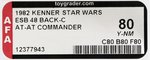 STAR WARS: THE EMPIRE STRIKES BACK (1982) - AT-AT COMMANDER 48 BACK-C AFA 80 Y-NM.