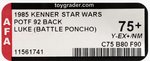 STAR WARS: THE POWER OF THE FORCE (1985) - LUKE SKYWALKER (BATTLE PONCHO) 92 BACK AFA 75+Y-EX+/NM.