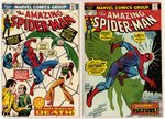 AMAZING SPIDER-MAN BRONZE AGE LOT OF SEVEN COMIC ISSUES (FIRST HARRY OSBORNE AS GREEN GOBLIN).