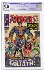 AVENGERS #28 MAY 1966 CGC RESTORED 5.0 SLIGHT (C-1) VG/FINE (FIRST COLLECTOR, GIANT-MAN BECOMES GOLIATH).