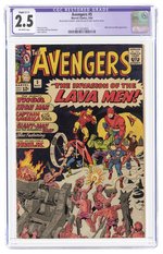 AVENGERS #5 MAY 1964 CGC RESTORED 2.5 SLIGHT (C-1) GOOD+.