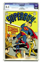 SUPERBOY #2 MAY JUNE 1949 CGC 8.5 WHITE PAGES.