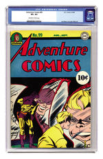 ADVENTURE COMICS #99 AUGUST SEPTEMBER 1945 CGC 8.5 OFF-WHITE TO WHITE PAGES.