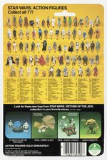 STAR WARS: RETURN OF THE JEDI (1983) - PRUNE FACE 77 BACK-A CARDED ACTION FIGURE.