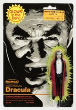 REMCO UNIVERSAL CITY STUDIO'S DRACULA GLOW VERSION CARDED ACTION FIGURE.