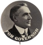 HARDING FOR GOVERNOR RARE 1910 OHIO GUBERNATORIAL PORTRAIT BUTTON.