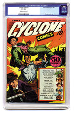 CYCLONE COMICS #1 JUNE 1940 CGC 9.4 OFF-WHITE TO WHITE PAGES.